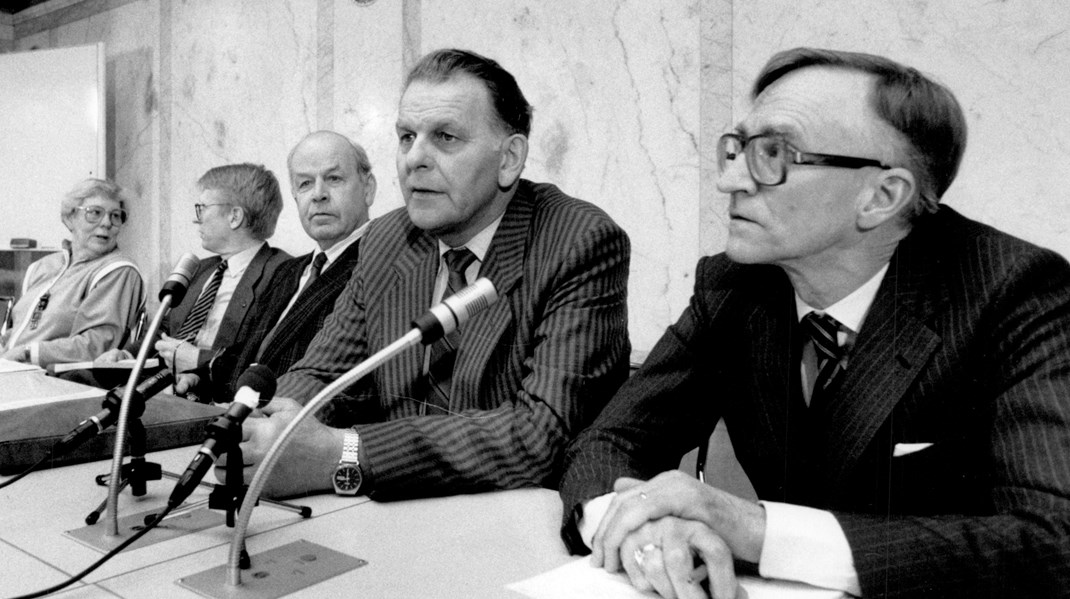 Håkan Winberg (M), till höger, med Thorbjörn Fälldin, 1988.
